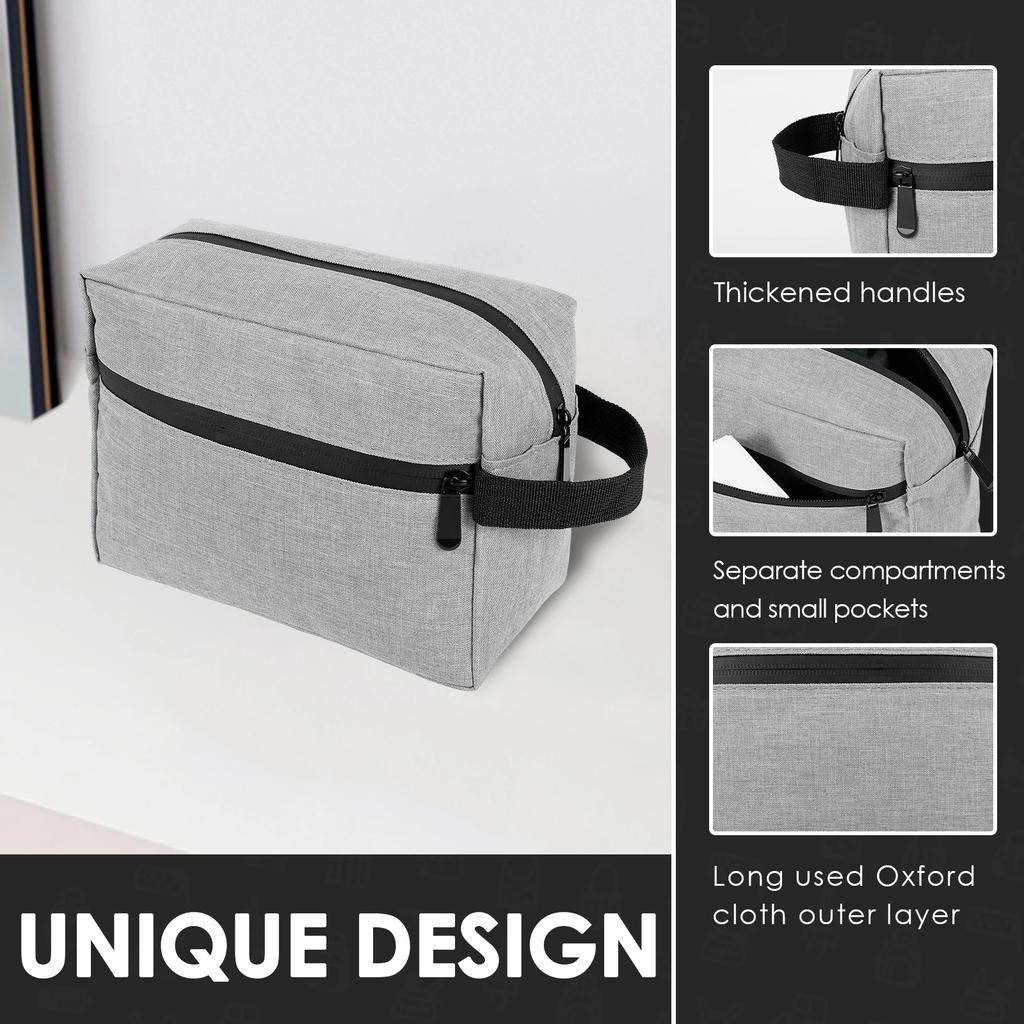 Portable Travel Toiletry Bag Oxford cloth Waterproof Mens Travel Bag with Pocket & Compartment Lightweight Cosmetic Storage Bag