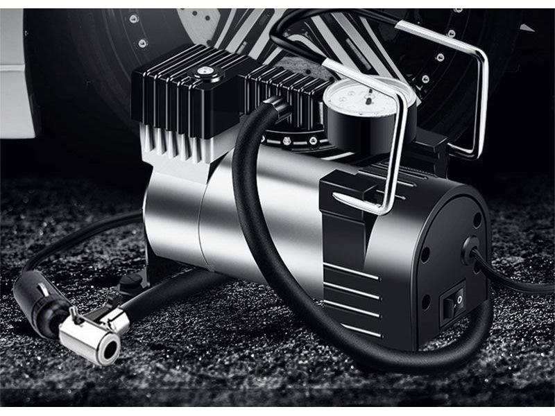 Compact 12V Car Tire Emergency Air Pump