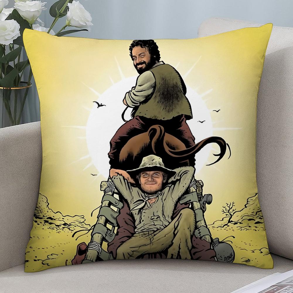 Federa Cuscino T-Terence Hill E Bud S-Spencer Copricuscini Corti in Peluche Decorativi per Divano Casa Stampa Double-Sided Copricuscino