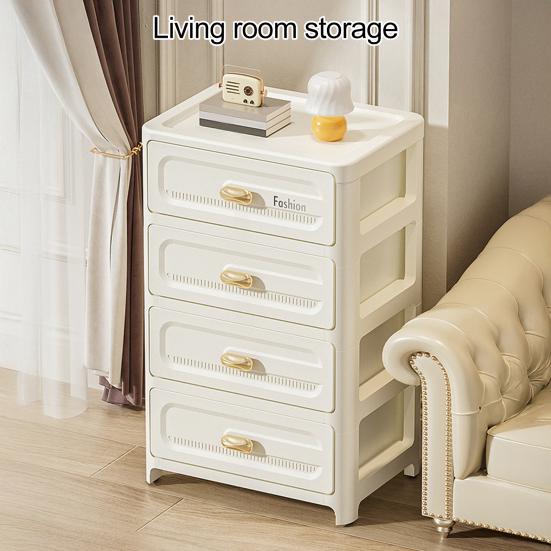 Storage Cabinet Strong Load-Bearing Heavy Duty Storage Organizer with Pulley Design Bedroom Living Room Decor