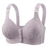 Mature Women Bra Front Closure Fixed Cup Wireless Push Up Anti Sagging Back Support Bra Mom Comfortable Full Coverage Everyday Underwear