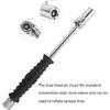 Unifizz 1/4 FNPT Dual Head Air Chuck for Tires 2-Way Connection 9.4'' Extended Air Chuck with Rubber Handle Tire Chuck for Cars Motorcycles