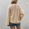 Women's Casual Fashion 2022 Long Sleeved Knitting Solid Color Sweater Top
