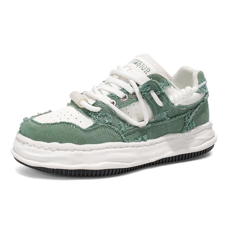 Sub-autumn washed dissolving shoes platform heightening casual sports shoes student board shoes
