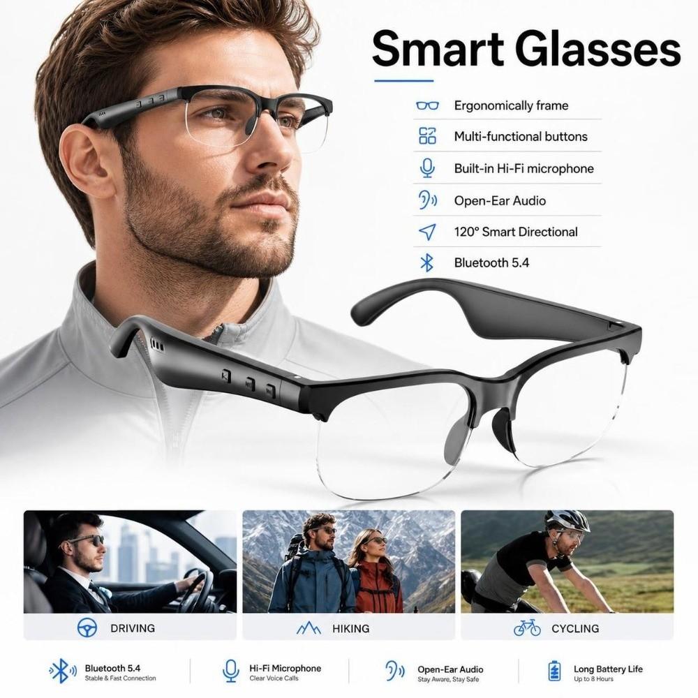 Kabellose Ohrhörer Intelligente Audio-Sonnenbrille Anti-Touch-Technologie Bluetooth Sonnenbrille Unisex