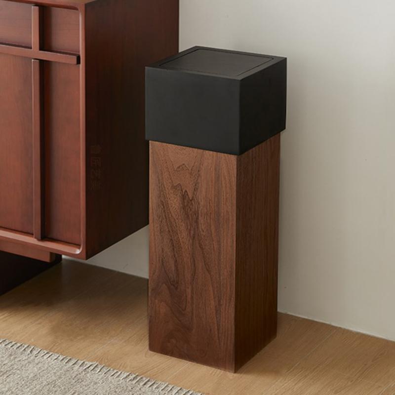 Nordic Waste Bins Modern Living Room Waste Bins Luxury Bathroom Large Capacity Trash Can Wood Household Items Trash Can Baskets