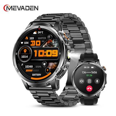 MEVADEN Nuovo Smartwatch Bluetooth da 1,85 pollici per Uomo con Chiamate, Tracker Fitness Sportivo, Monitor Cardiaco, Torcia LED, Smartwatch per Android iOS 1000mAh MD60