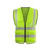 Peach Heart Mesh Safety Vest: Reflective, Multi-Pocket, Breathable Workwear for Construction Security.
