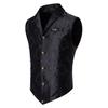 Men's Paisley Gothic Vest Victorian Steampunk Waistcoat with Notched Lapel for Tuxedo Formal Events Themed Weddings