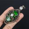Pandantiv Labradorit Green Flash Bijuterii cu Pietre Prețioase, Pandantiv Înfășurat cu Sârmă de Cupru 999, Bijuterii Handmade Pandantiv Piatră Natală, Cadou Pentru El