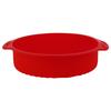 11.42inch Round Shape 3D Silicone Baking Cake Mold   Baking Cake Pan Tray(Red)