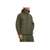 Under Armour Solid Color Brand Logo Print Half-Zip Hoodie Men Hoodies Green 1379811-390