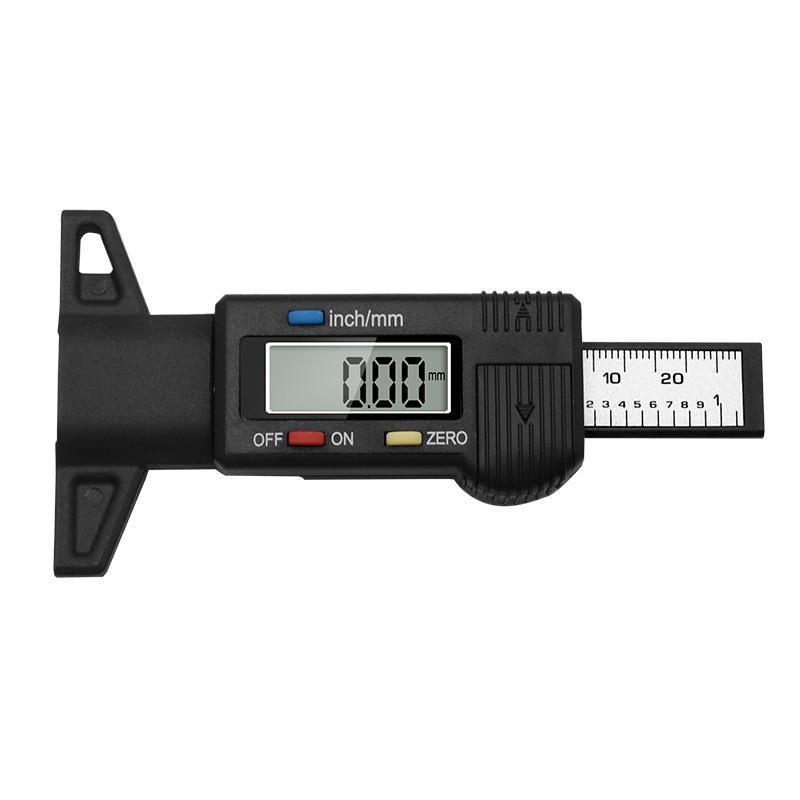 Tire Tread Depth Gauge, Measuring Ruler, Tire Tread Gauge, Travel Mark Card Ruler, Electronic Digital Display Scale