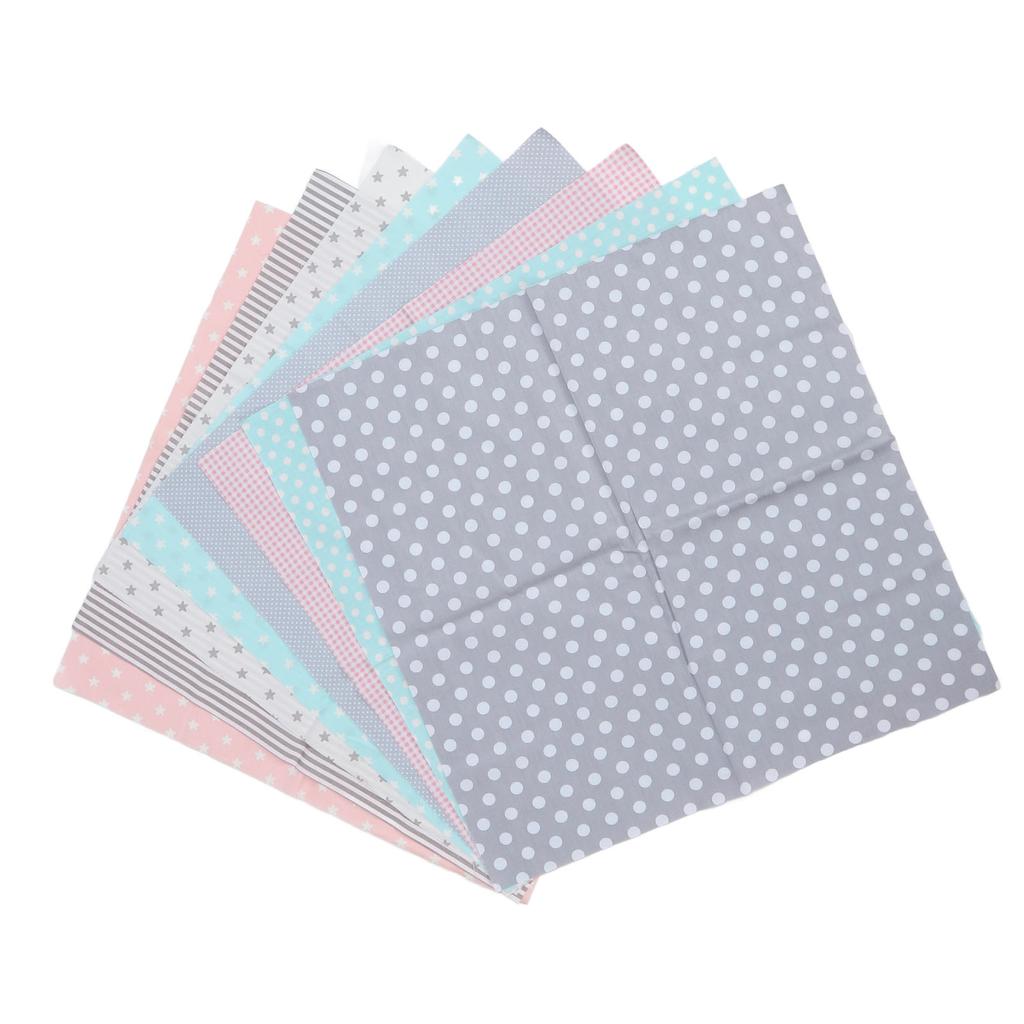 8pcs Quilting Cloth Soft Breathable Skin Friendly Cotton Sewing Fabric for   Craft Clothes 50x50cm