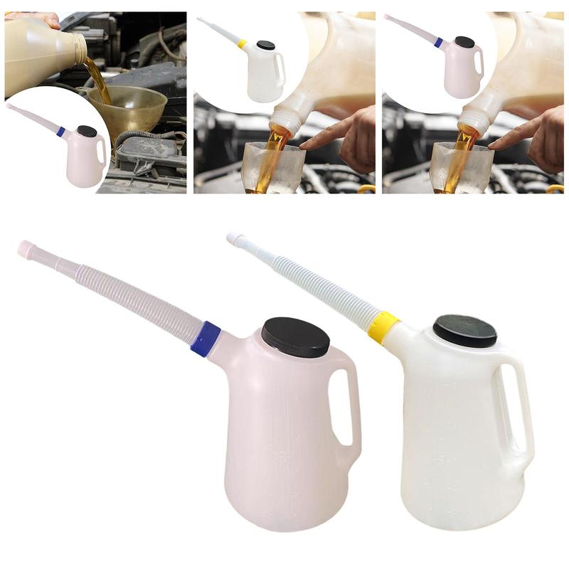 Oil Jug Sealing with Cap Sturdy Leakproof 5L with Long Spout for Traveling Garage Automotive Garage Vehicle Car