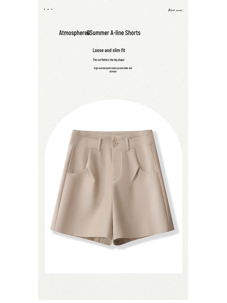 Women's A-line High Waist Wide Leg Summer Shorts