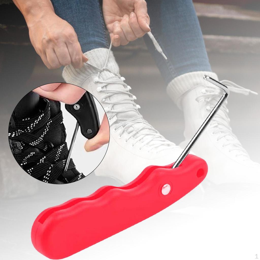 Eiskunstlaufschuh Schnürsenkel Spanner Schnürsenkel Einzieher Anziehwerkzeug für Eiskunstlaufschuhe