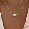 925 Silver Fashion Luxury White 6MM 8MM 10MM Mother of Pearl Pendant Necklace for Women Wedding Jewelry Accessories