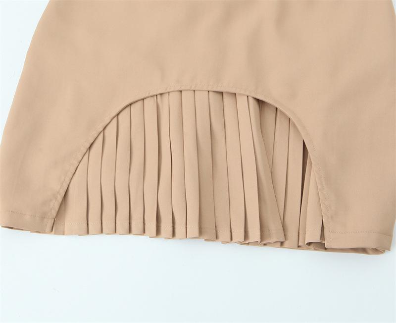 Summer 2025 Women's Sleeveless Pleated Hem Mini Dress