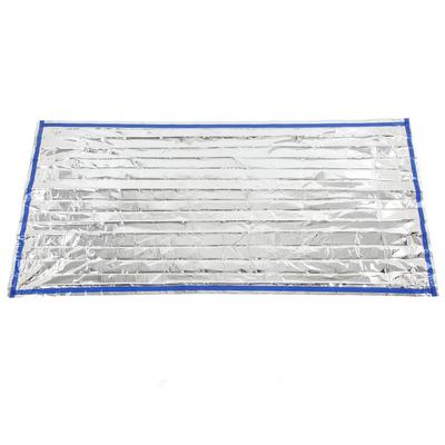 Coperta di Sopravvivenza Impermeabile Pieghevole Coperta Termica di Emergenza per Campeggio All'aperto Escursionismo Argento 200x100cm