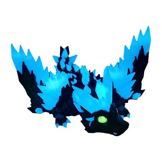 3D Printed Dragon Figurine Glow-in-the-dark Flying Dragon Fidget Toy with Articulated Dragon Decoration Movable Joints Luminous