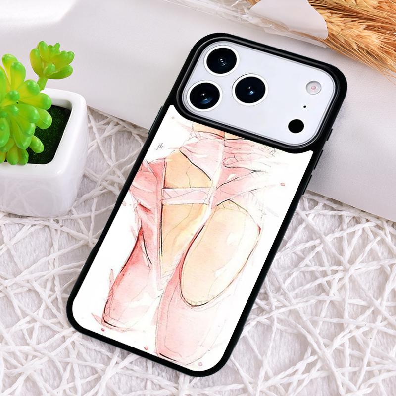 Ballet Shoe Phone Case for iPhone 17 Air 16 15 11 12 14 13 Pro Max Shockproof Cover