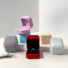 Jewelry Ring Display Case Earring Storage Organizer Portable Square Lid Open Jewelry Earrings Packaging Gift Box