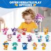 Super Wings Mini Dizzy Transform Roboter zu Flugzeug in 3 Schritten 5 cm Verformbare Actionfiguren 2 Modi Verwandlung Kinderspielzeug