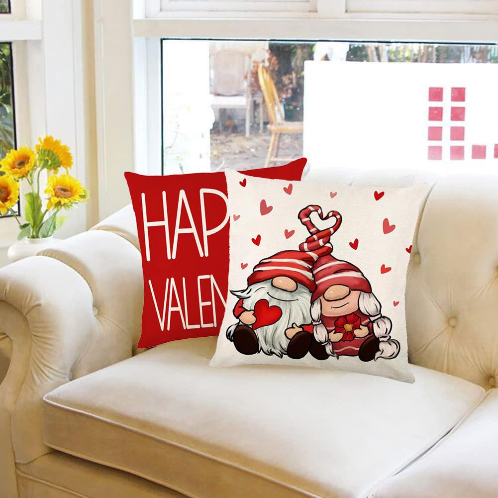Valentine's Day Pillow Covers Festival Decorations Pillow Covers Decoration Sofa Linen Pillow Case Home Decor Gifts(18 X 18 In)