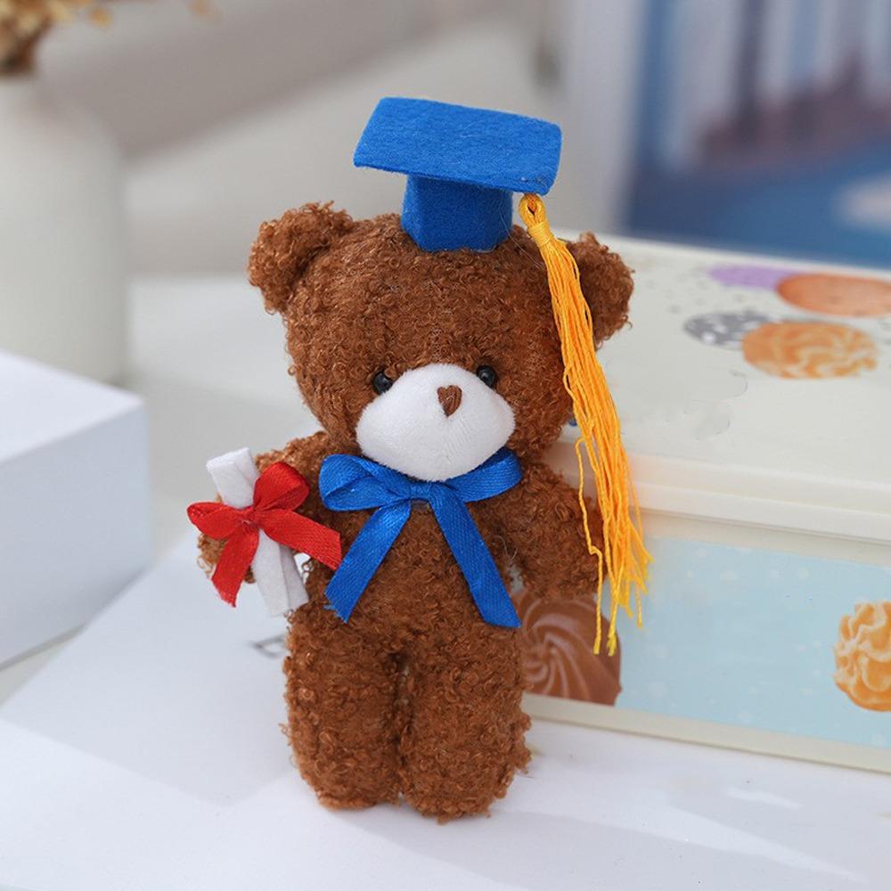 Cute Graduation Bear Doll 14cm Dr Bear Doll Cartoon Bear Pendant  Graduate Gifts