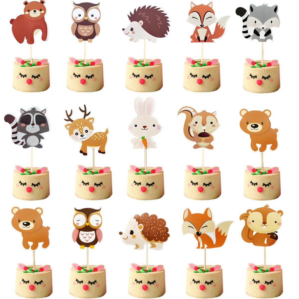 

8 шт. Животные торт Топпер торт Топпер С Днем Рождения вечеринка Новый год украшение для дома праздничные атрибуты кекс Топпер