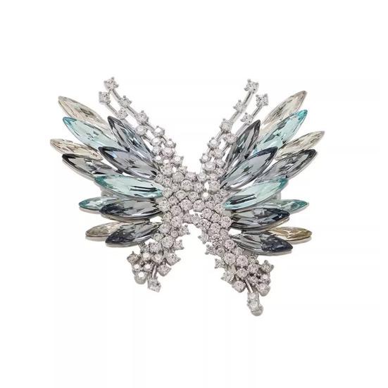 

Butterfly Brooch Sparkling Faux Crystal Inlay Alloy Base Women Pin Suits Coats Sweaters Scarves Badge Outfit Accessory