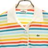 Lacoste Made In Japan Border Pattern Short Sleeve Polo Shirt 40 Fawn Women Used