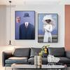 Rene Magritte Classic Artwork Posters and Prints Vintage Pictures Surrealism Abstract Wall Art Canvas Painting for Living Room