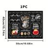 1Pcs Coffee Rubber Drying Mat With Retro Coffee Tableware For Coffee Shop Kitchen Carpet Tableware Durable Diatom Mud Table Mat Pet Coffeeware Mat