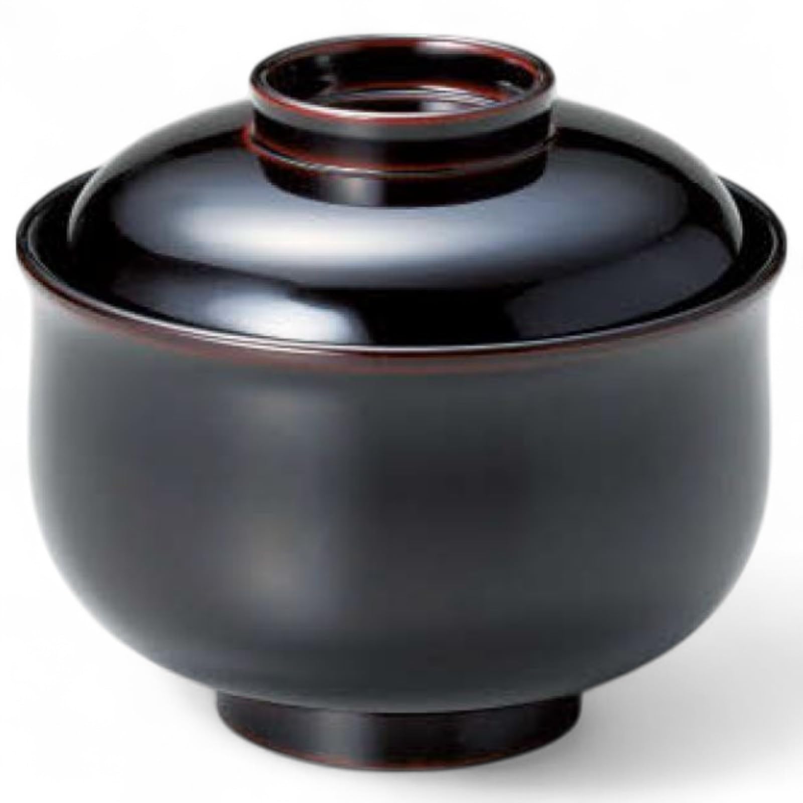 

Set of 5 Lacquerware Made in J-kitchens Bowls, Hand-Painted, Japan, PID-526851