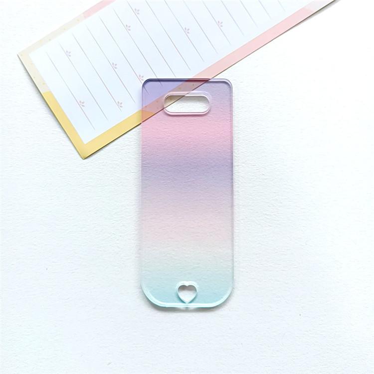 

Colorful Gradient Acrylic Ornament Bookmark Blank DIY Ticket Stub Sticker Decorative Keychain Pendant for Crafts Art Painting 10PCS