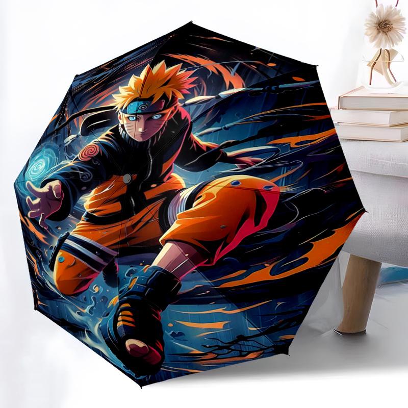 1pc Anime Character Uzumaki Naruto Automatic Opening and Closing Umbrella - Suitable for Various Occasions, Outdoor Activities, Lightweight and D