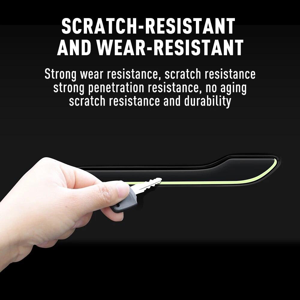 YZ For Tesla Car Sticker Model 3 Model Y Door Handle Cover Protector for Tesla Model3 23 Luminous Handle Kit ModelY Accessories