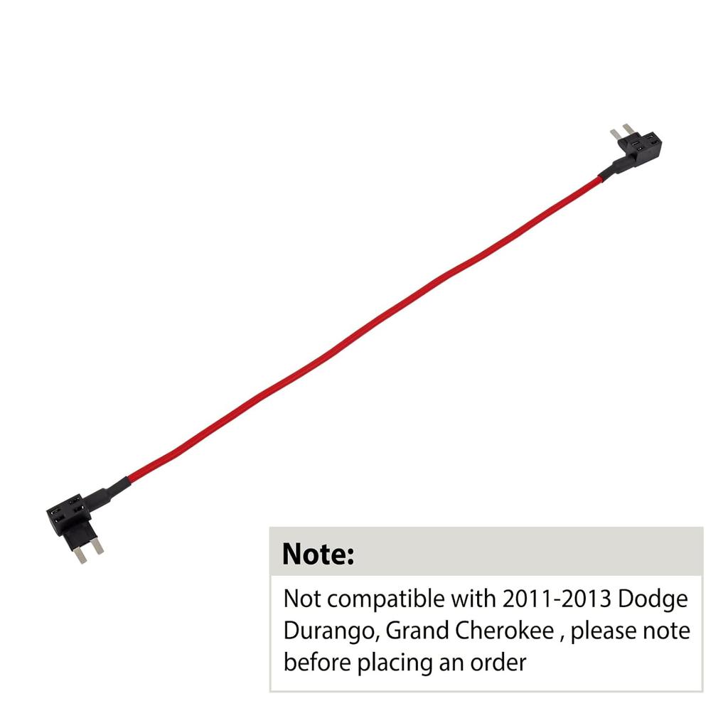 Fuse Adapter Fuse Holder TIPM Bypass Cable(14awg Wire/20 Amp), Repair Fuel Pump Relay Bypass Cable.Fit for 2007-2016 Chrysler Dodge Jeep VW.