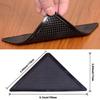 4/8/12Pcs Anti-skid Rubber Mat Triangle for Rug, Reusable Washable Grippers Rug Gripper, Non Slip Carpets Corners Pad