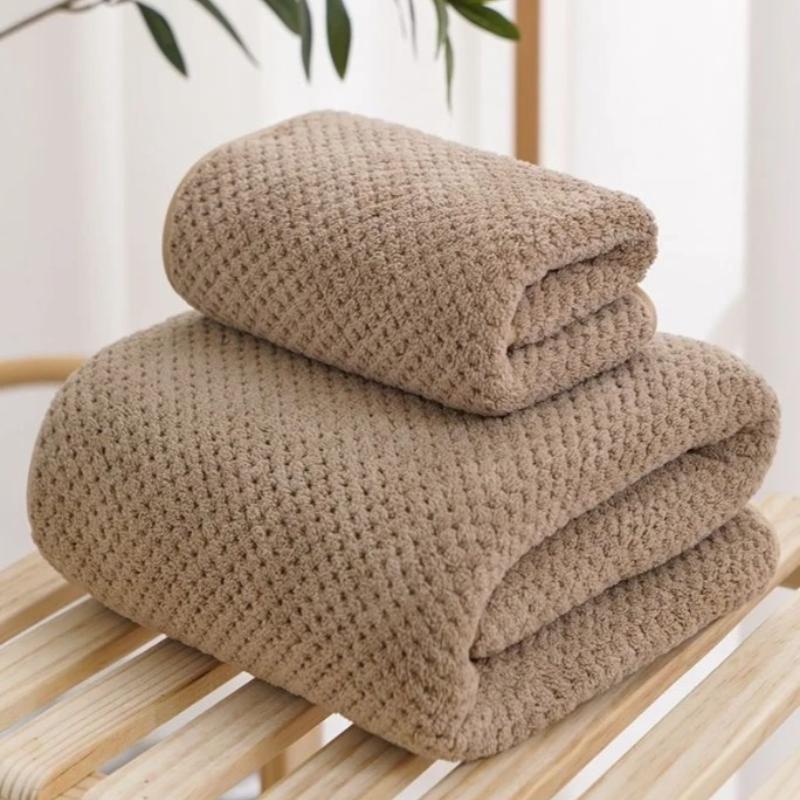 Adult Solid Color Bath Towel Soft Thick Absorbent Hotel Washcloth High Quality and Durable Skin Friendly Gray Beach Washrag