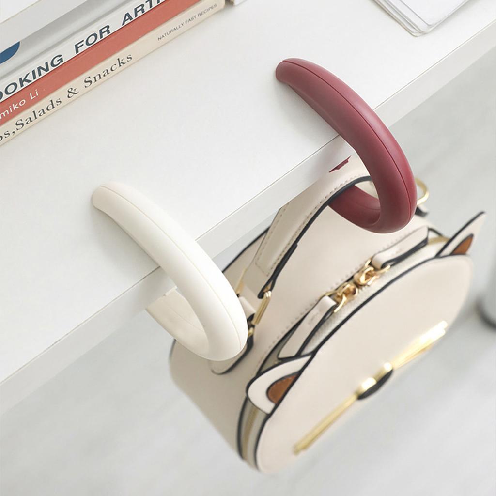 Round Hanger Table Edge Hook ABS Multi Purpose Clip Hooks Portable Hanging Hooks Organizer Clip for Household Kitchen