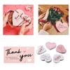 Pink Heart Shaped Appreciation Cards Bulk Thank You Gift Tags for Business Events Party Wedding Favors Craft Suppliess