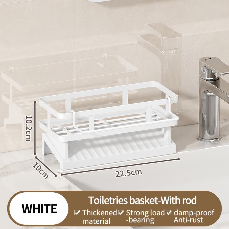 No-Drill Sponge & Brush Holder Rack for Kitchen Sink