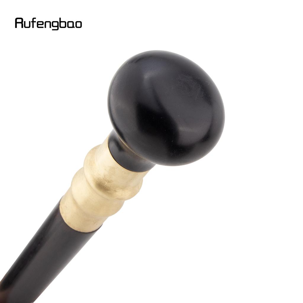 Black Wooden Traditional Single Joint Walking Stick Decorative Cospaly Party Wood Walking Cane Halloween Mace Wand Crosier 90cm