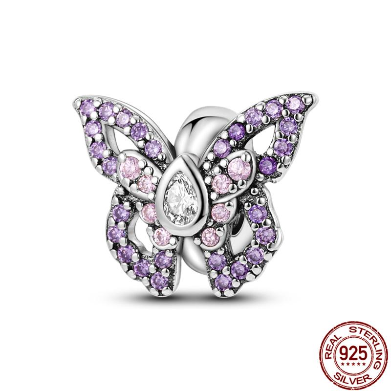 Fit Charms Fororiginal Bracelets 100%Copper Luminous Butterfly Series Beads Diy Jewelry Making For Women Gift