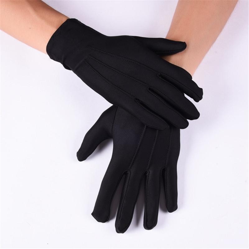 Stage White Gloves for Stage Perform Dancing Adult Size White Gloves Formal Gloves for Party Cosplay Policeman Pageant