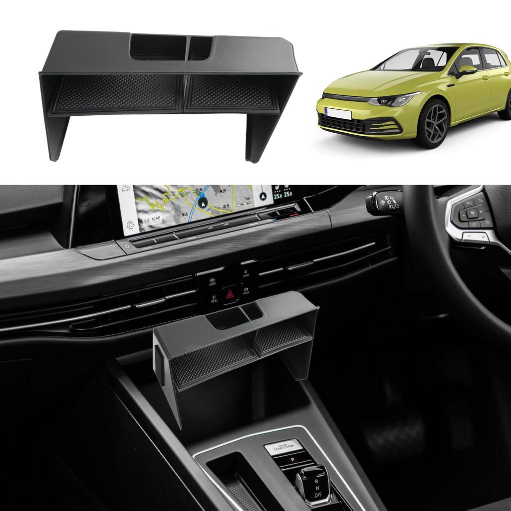 ECOZEN Console Box for Volkswagen Golf 8 Golf 8 Console Small Item Storage Center Storage ABS VW Golf 8 Interior Parts MK8, Tray, Box, Console,