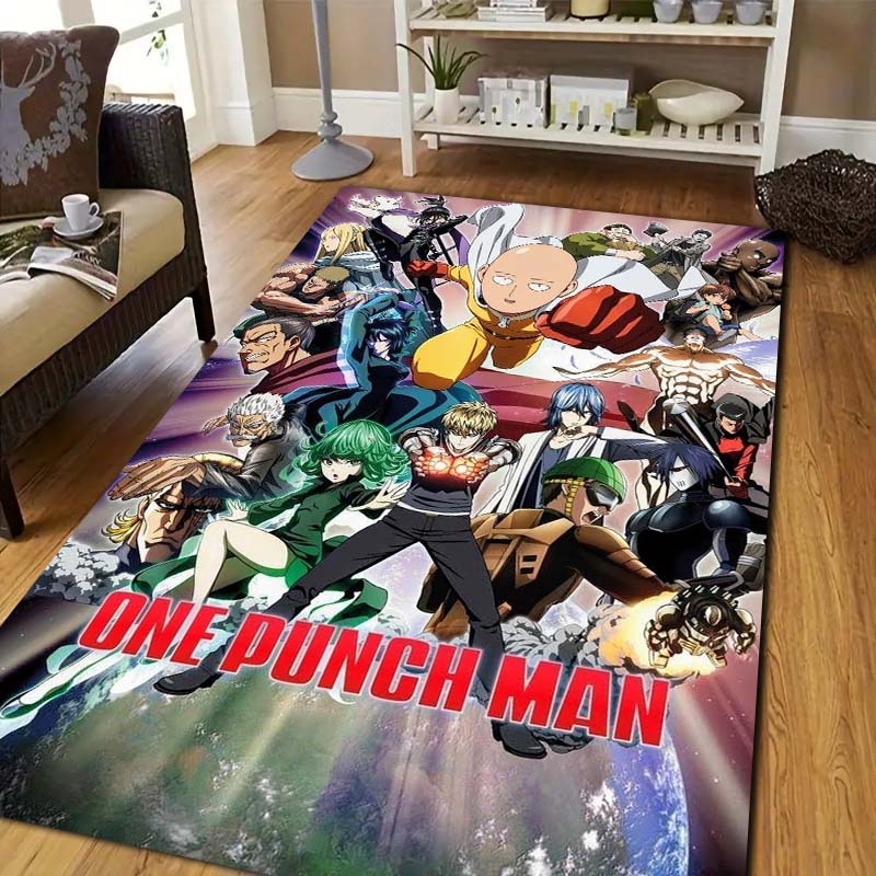 One Punch Man Saitama Cartoon Anime Printed Carpet Flannel Yoga Mat Living Room Bedroom Decoration Non slip Toilet Entrance rug